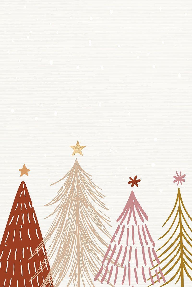Cream Winter Background Christmas Aesthetic Design Image