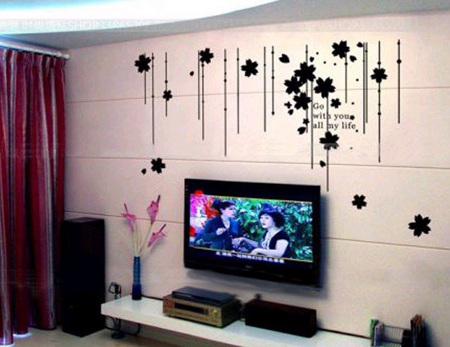  living room house decal sticker wallpaper wall covering glass sticker