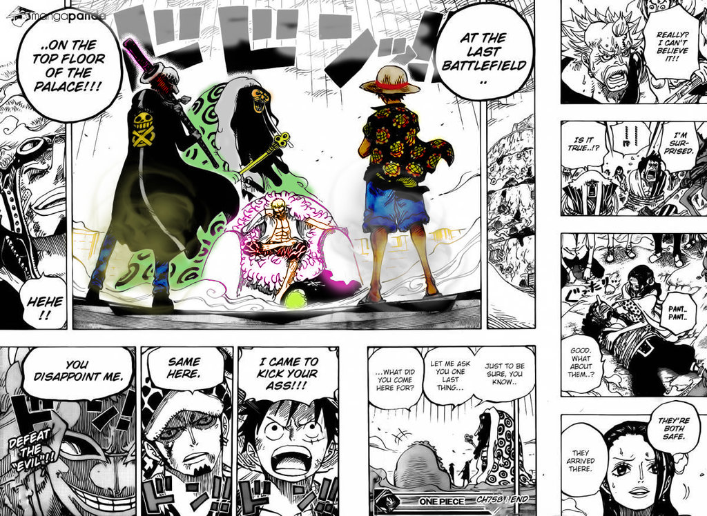 Law and Luffy vs Doflamingo and Trebol[Manga] by giannismoll7 on 1024x748