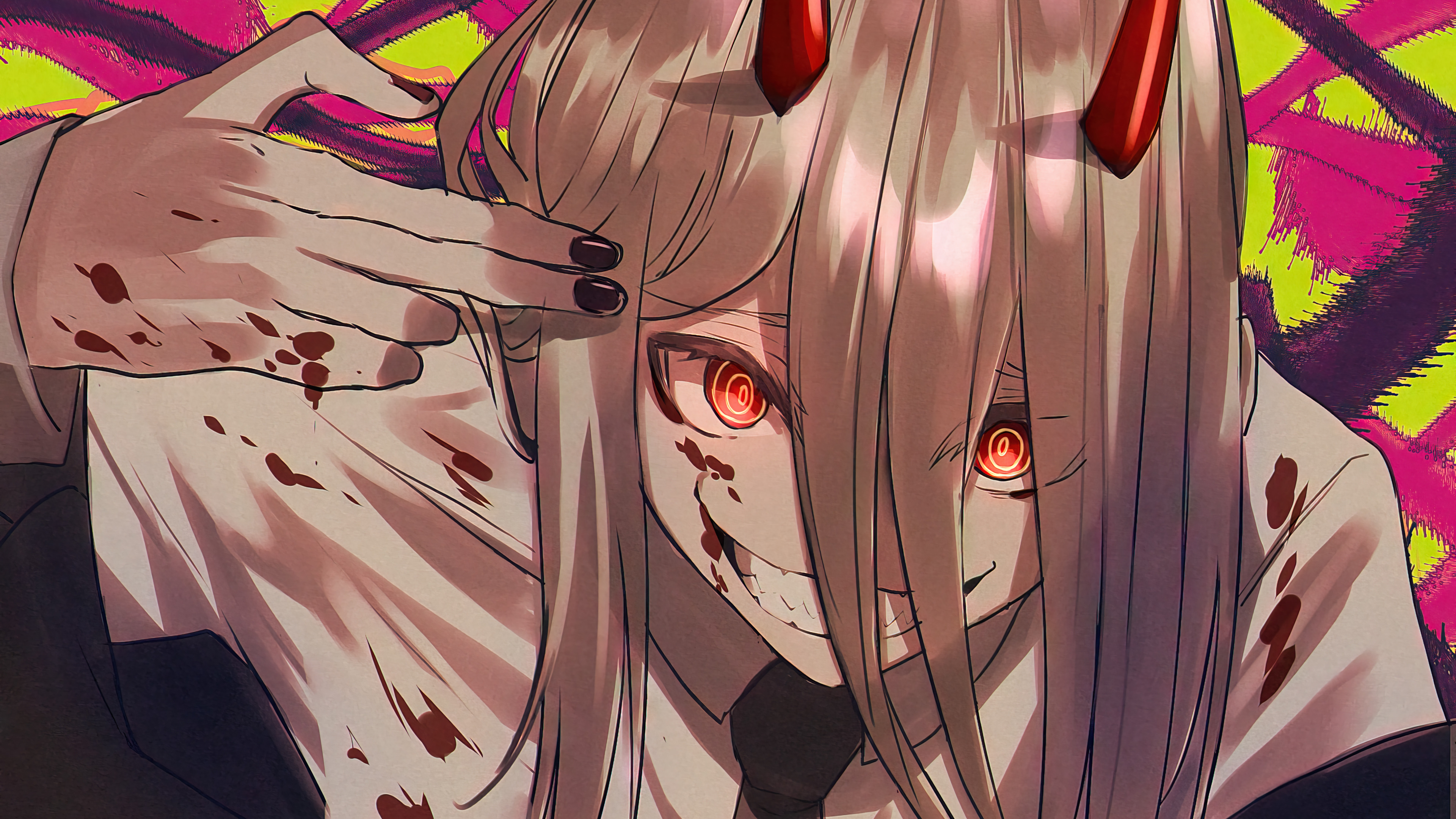 Chainsaw Man Power Grin Smile 4k Wallpaper