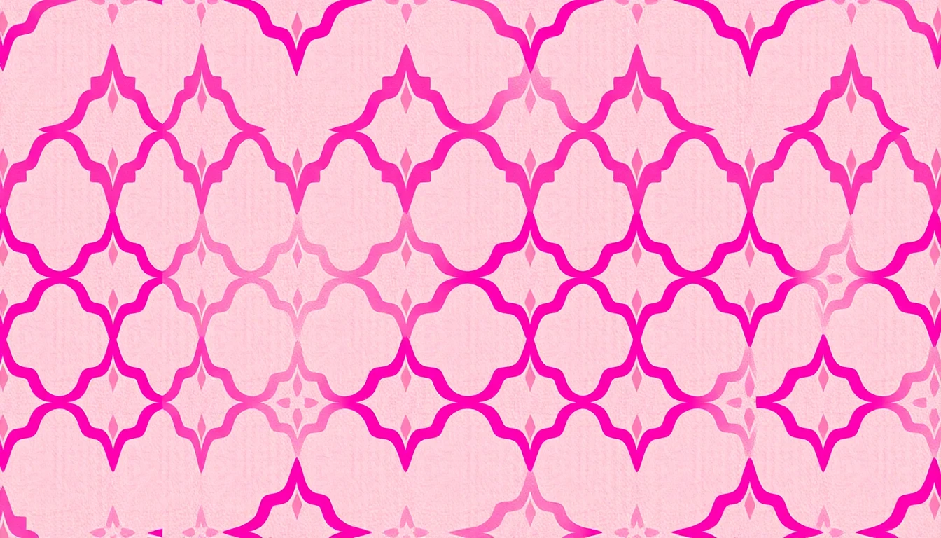 Pink Quatrefoil Wallpaper