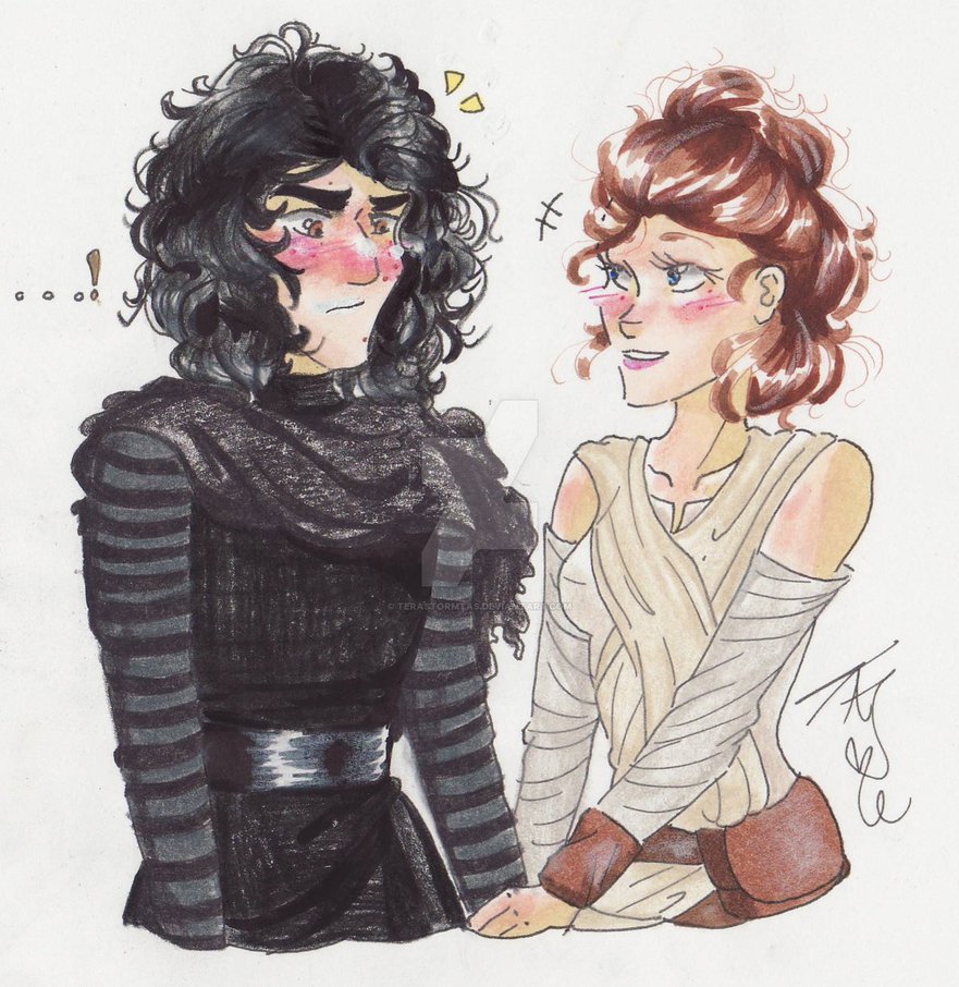 Whatre you doing   Kylo Ren and Rey by TeraStormTAS on
