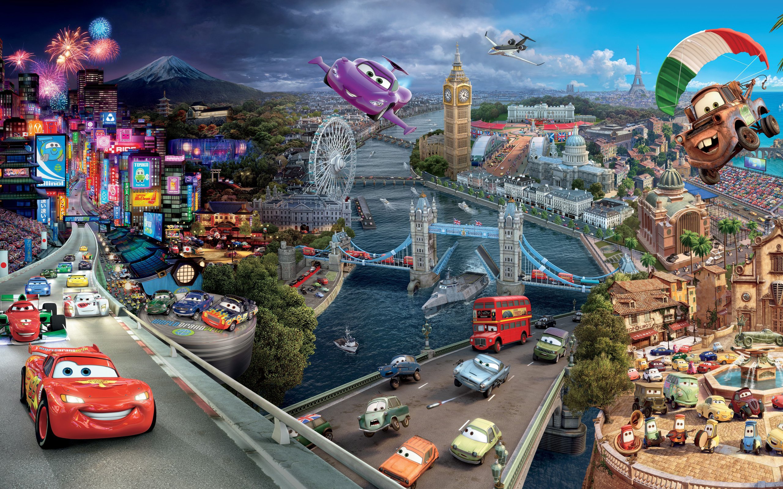 Cars 2   Disney Pixar Cars 2 Wallpaper 34551614 2560x1600