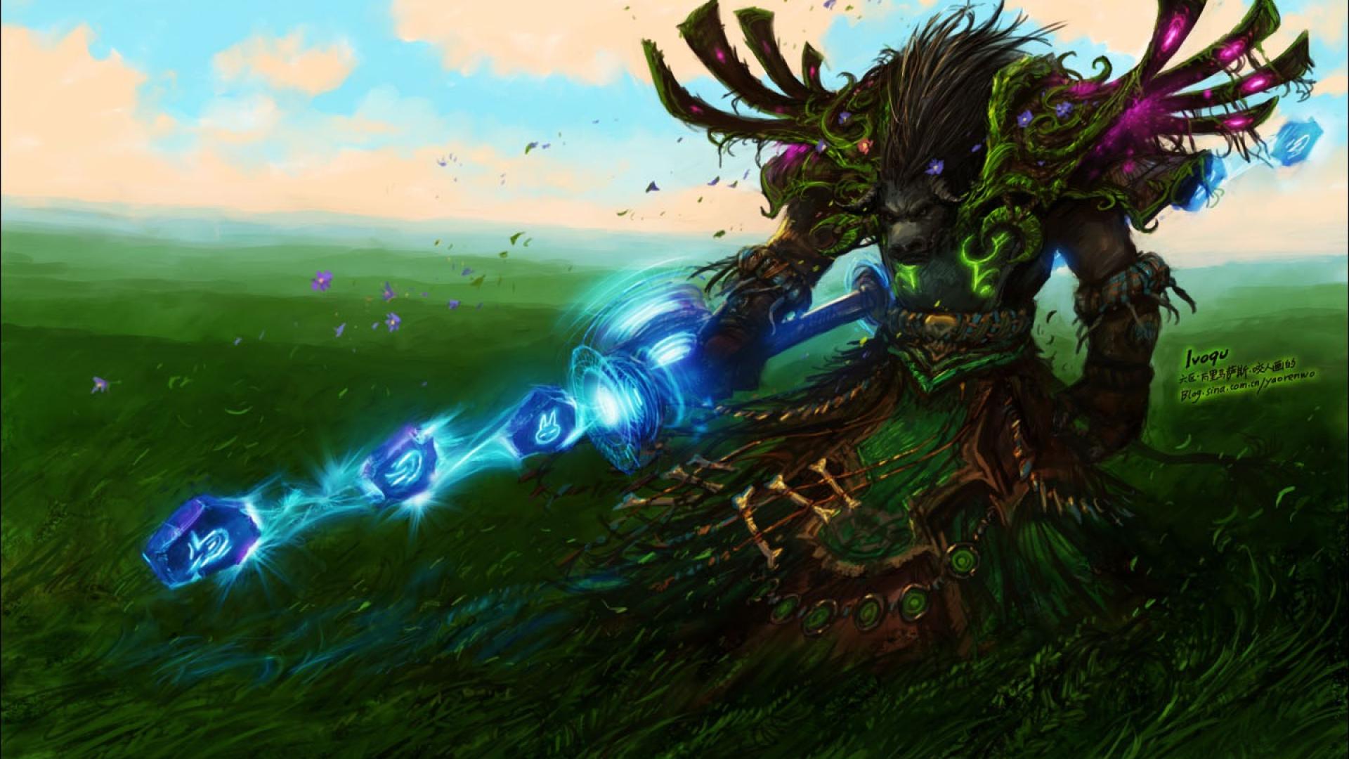 World Of Warcraft Fields Tauren Fantasy Art Druid