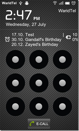 Calendar Events On Android Lockscreen With