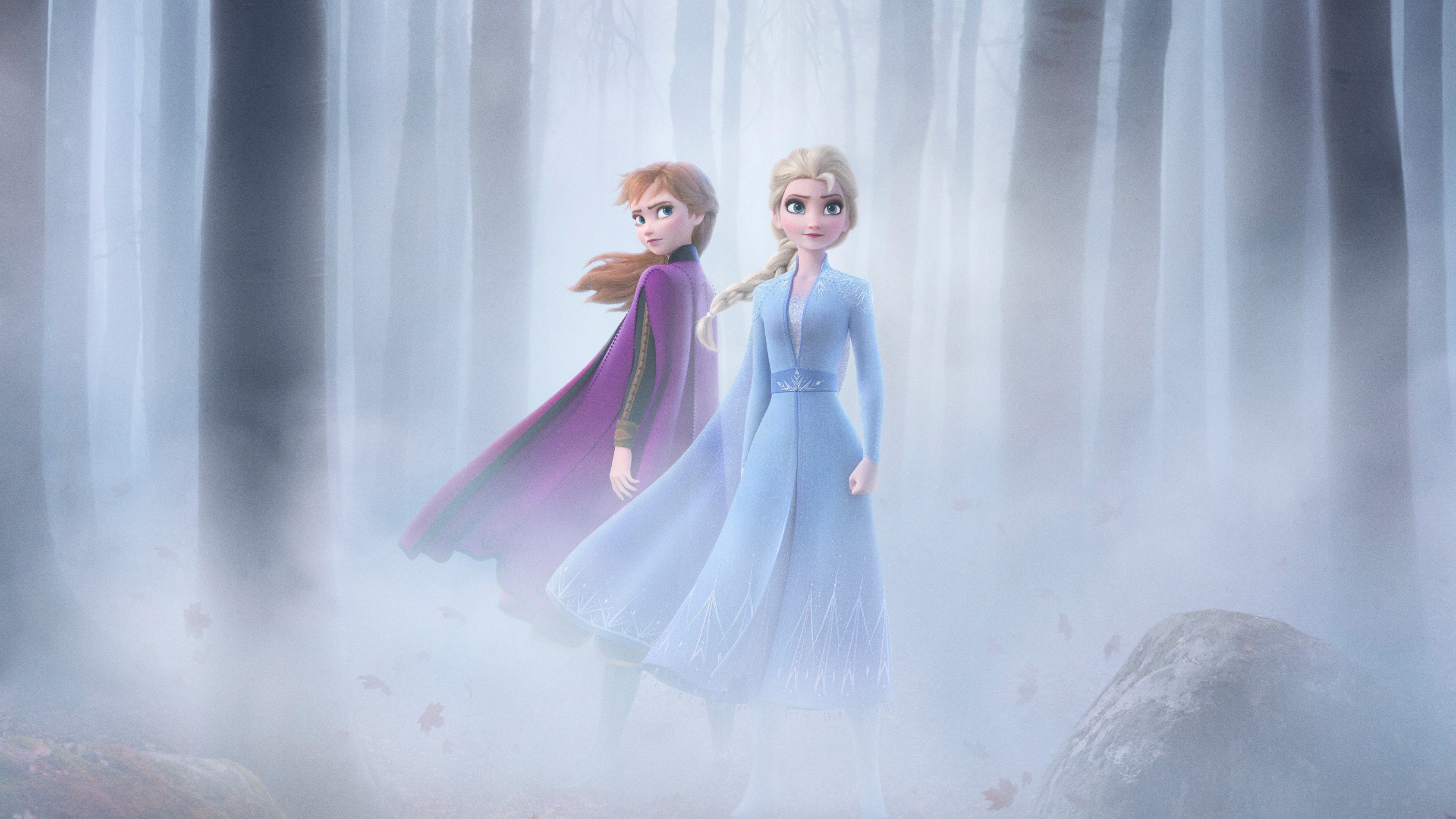 Anna And Elsa In Frozen 4k HD Movies Wallpaper Image