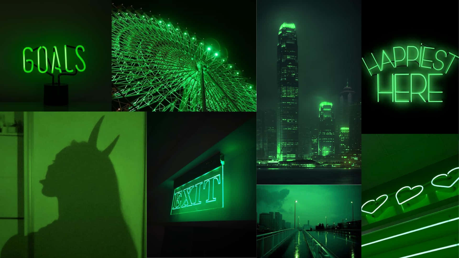 Electrifying Neon Green Aesthetic Background Wallpaper