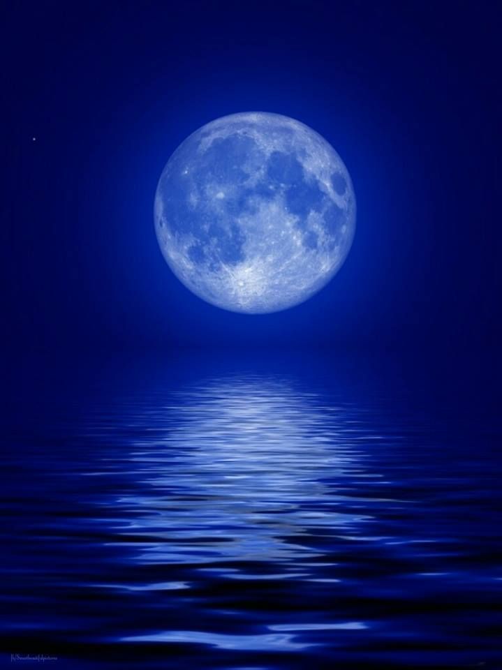 Blue Moon Clair De Lune Papier Bleu