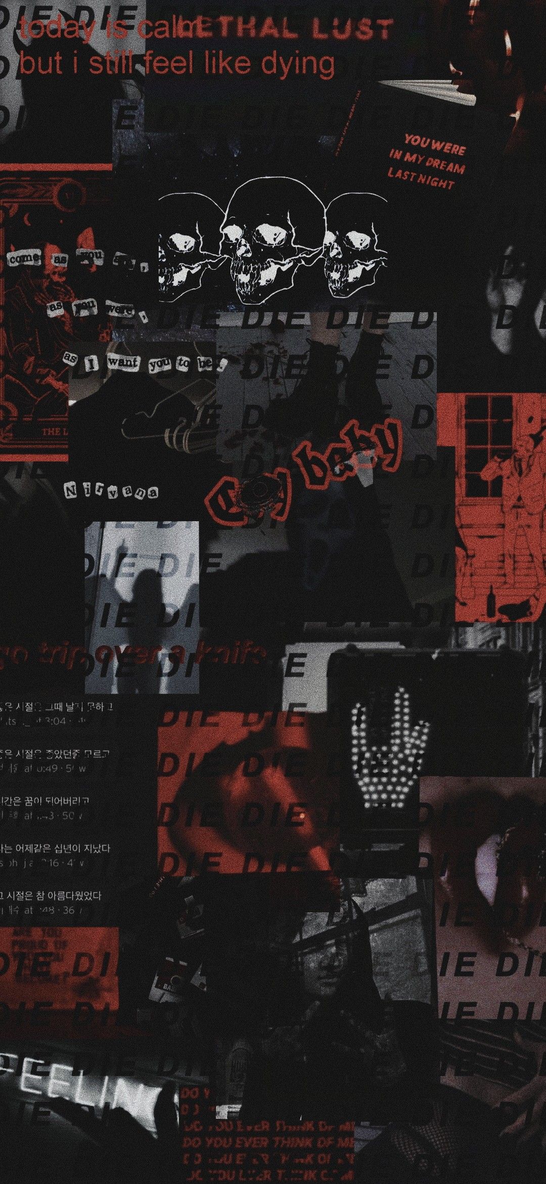Black And Red Aesthetic Wallpaper Collage