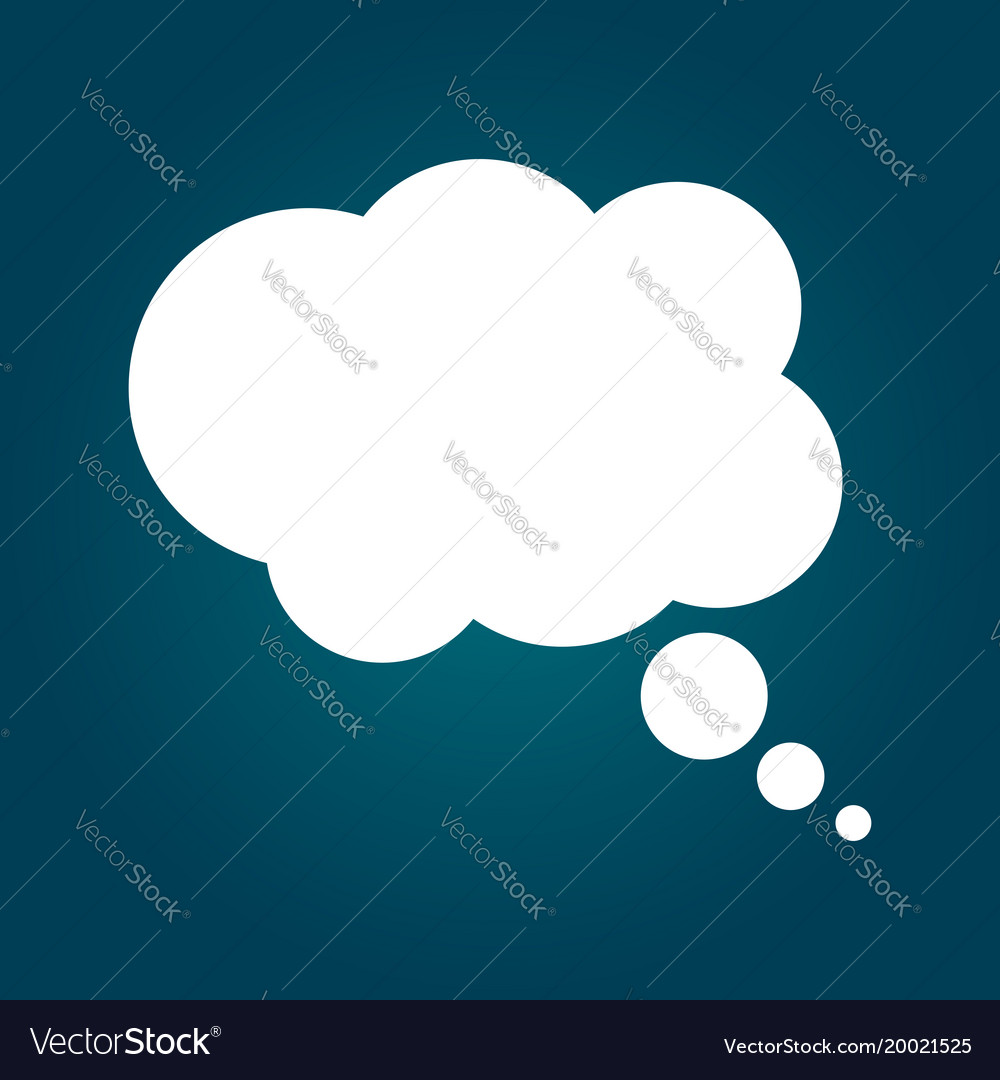 Thought Bubble On The Blue Background Infographic Vector Image