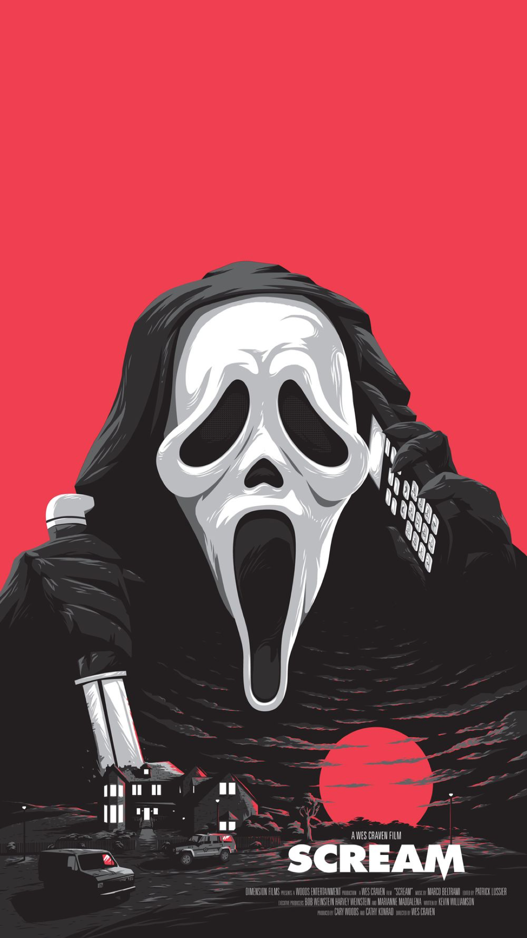 Ghostface Scream iPhone Wallpaper Scary Movie