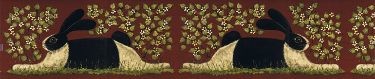 Details about Animals Bunny Rabbit Flowers Wallpaper Border KD8105B