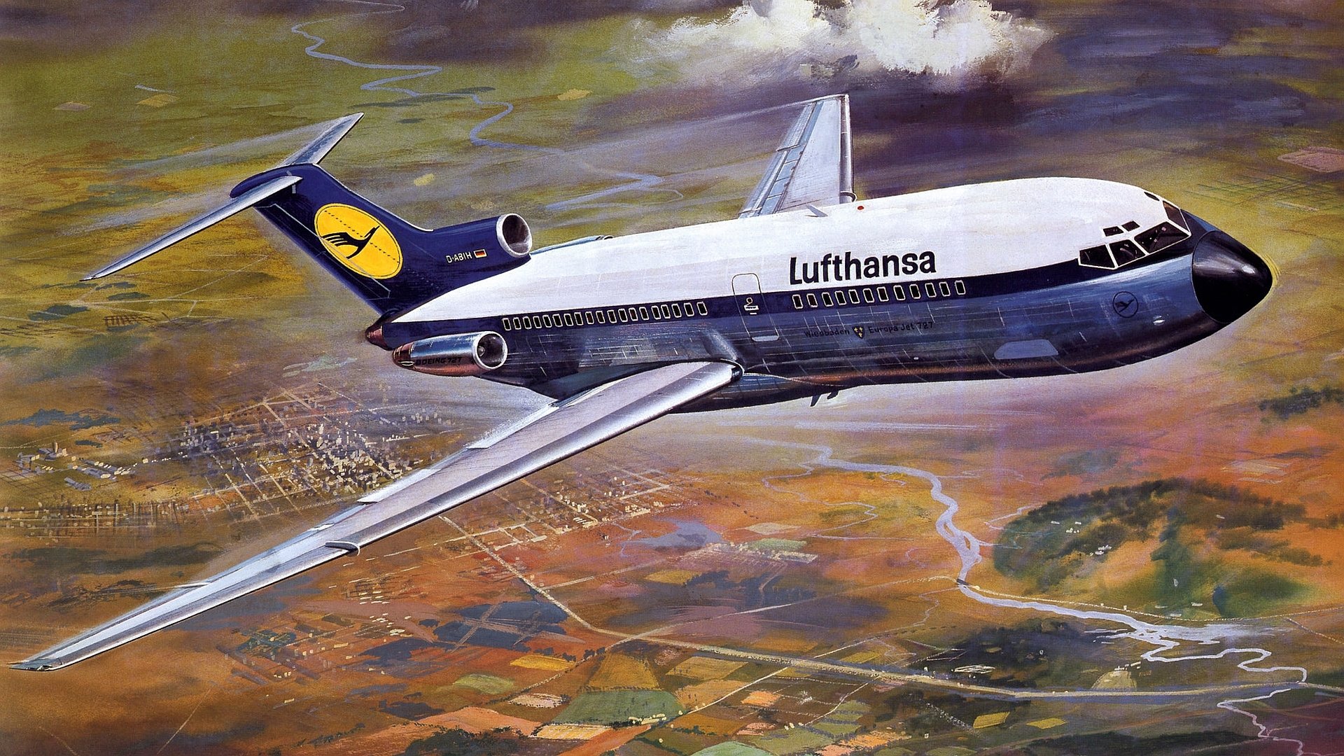 Boeing Lufthansa D Abih HD Wallpaper Background Image