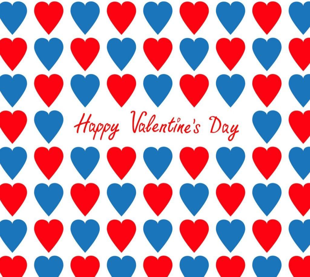 Happy Valentine S Day Blue White Red Valentines