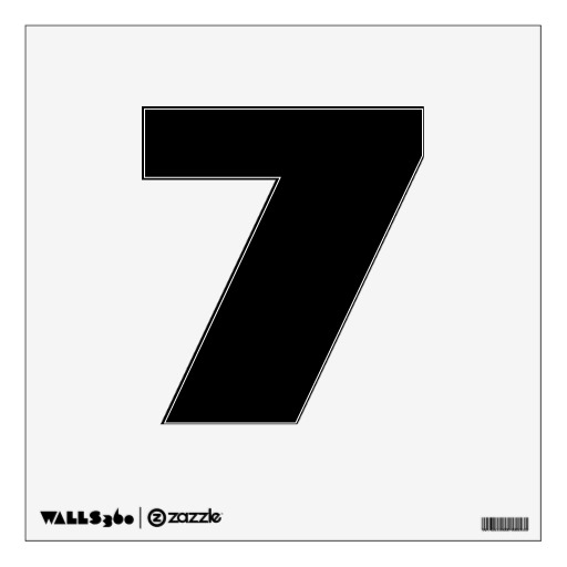 Make Your Own Custom Number Seven Wall Decal