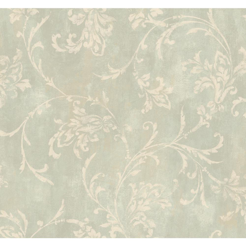 By Color Green Copper Damask Wallpaper Glorious