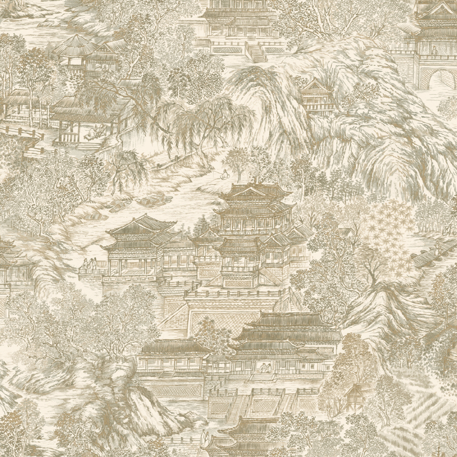 Imperial Oriental Toile Wallpaper