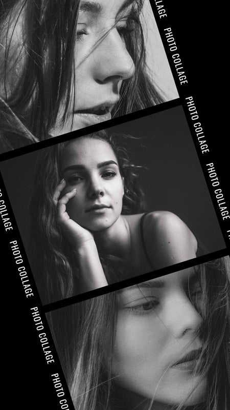 Black And White Elegant Photo Collage Phone Wallpaper Ukdkgjdmhey