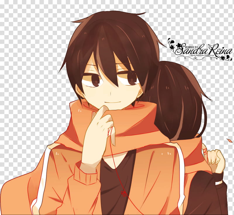 Render Shintaro And Ayano Brown Haired Anime Character