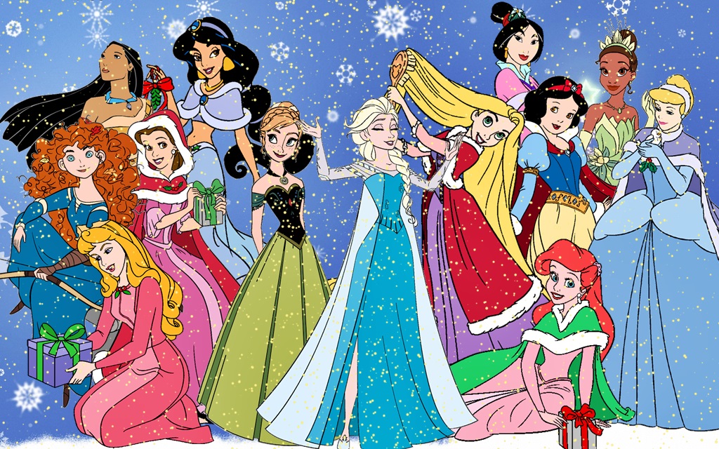 Disney Princess Christmas Wallpaper WallpaperSafari