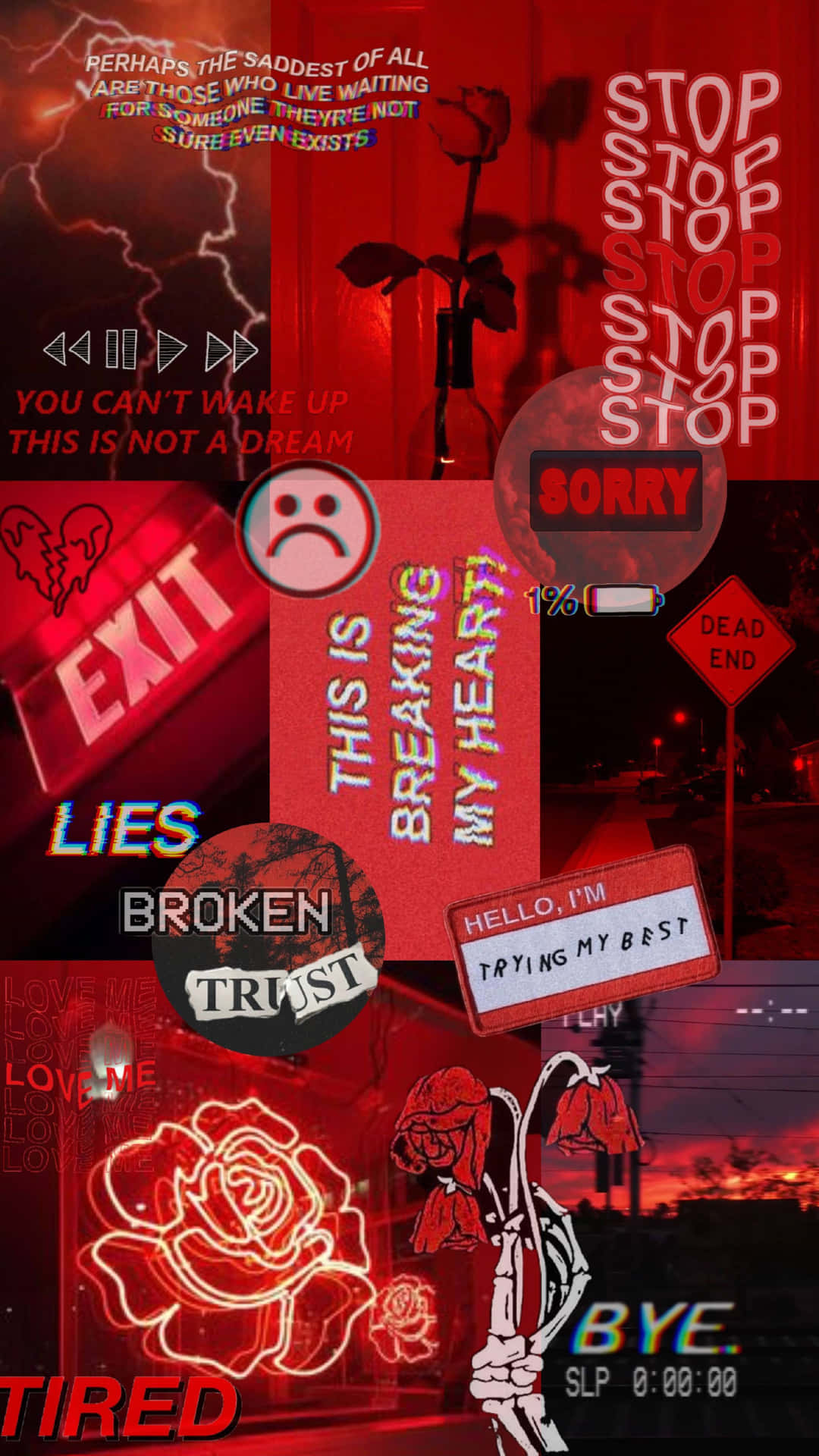 Dark Red Aesthetic Background Wallpaper