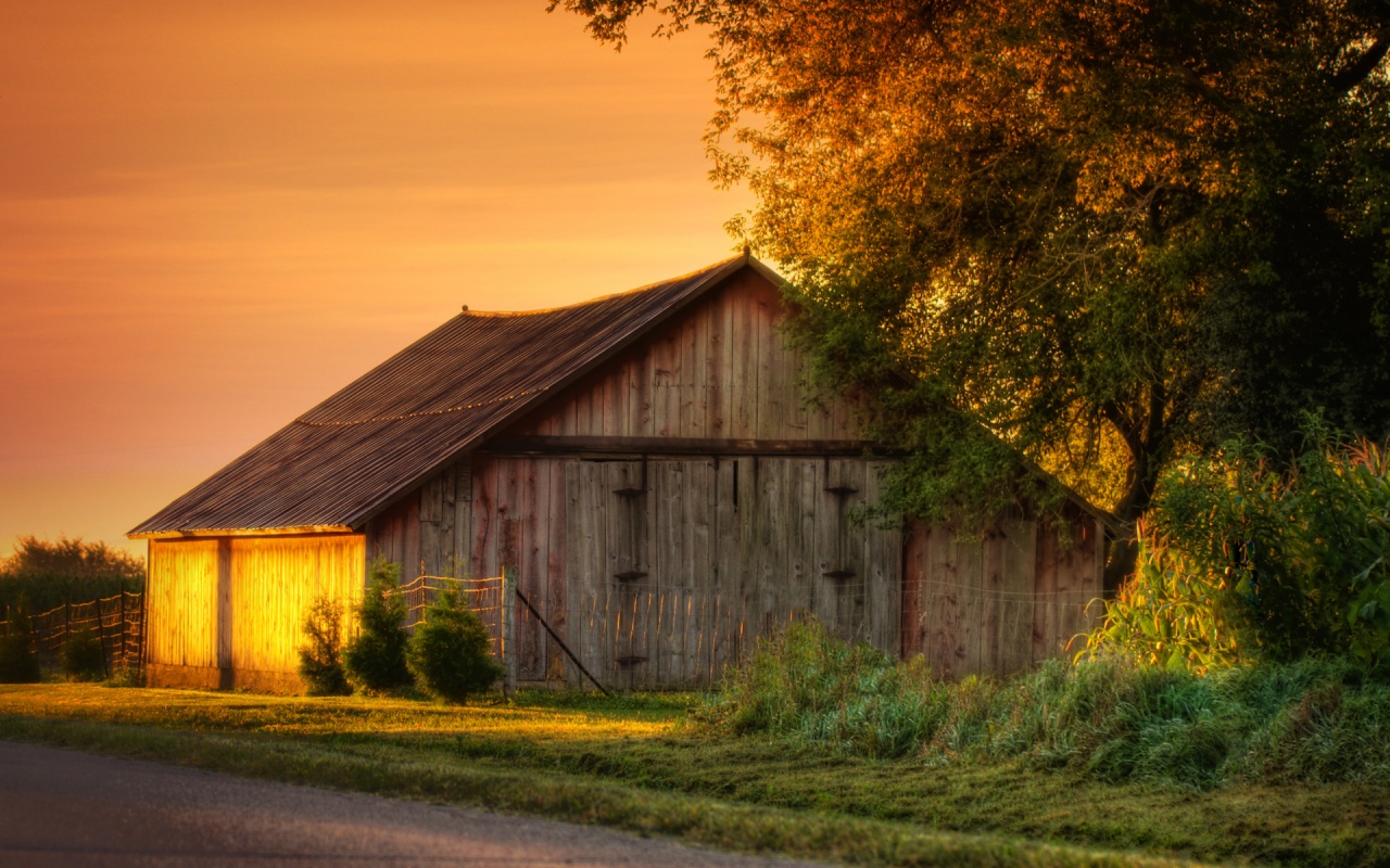Pictures Image And Photos Old Barn Sunset Desktop Background