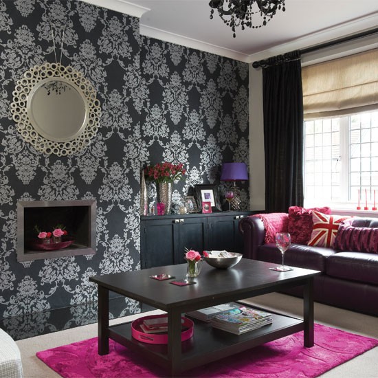 Bold Black And Silver Living Room Decorating Ideas