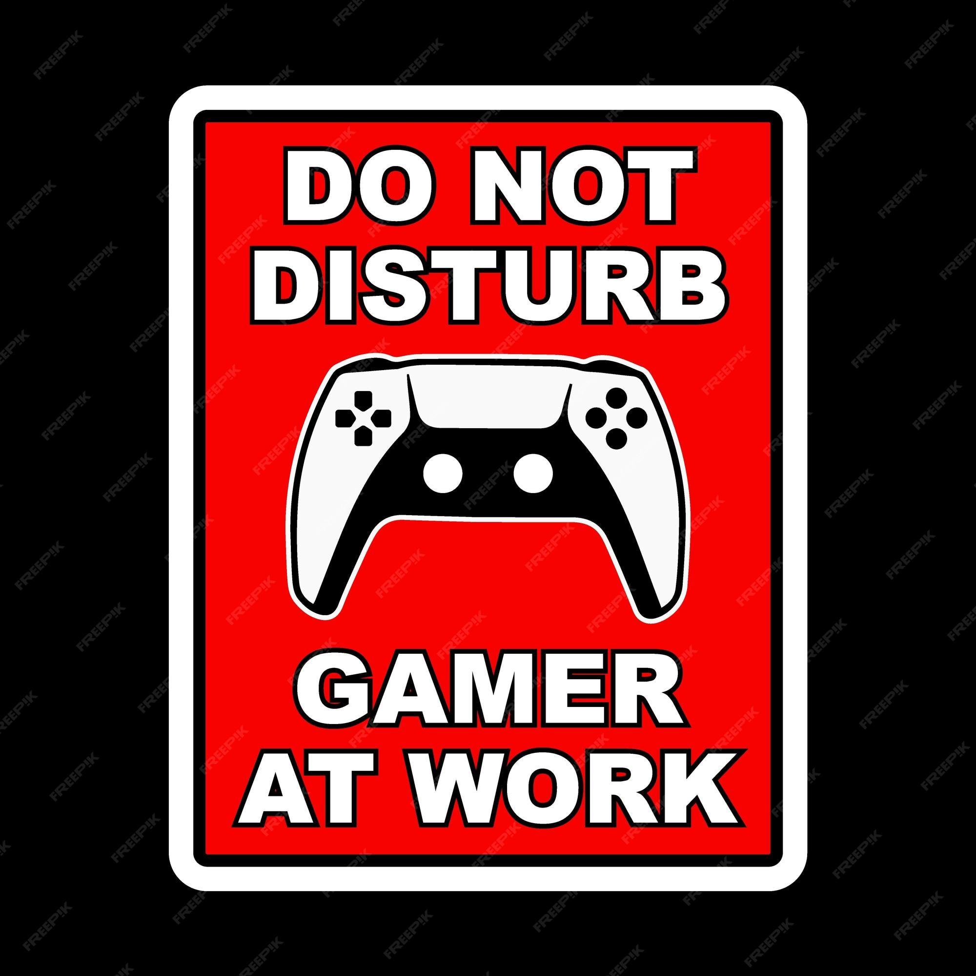 Premium Vector Do Not Disturb Gamer At Work Controller Wall