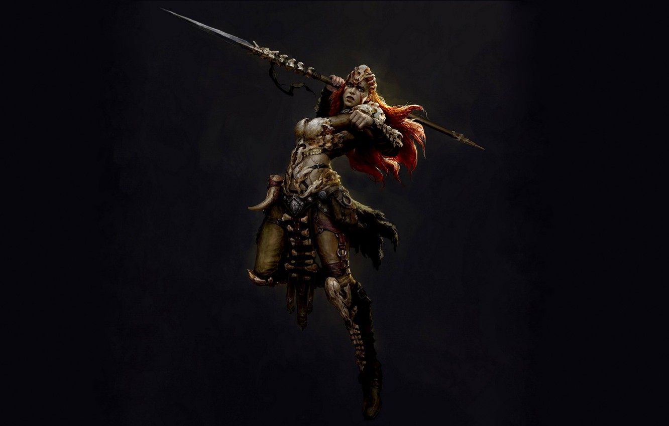 Wallpaper Jump Spear The Dark Background Russell Dongjun