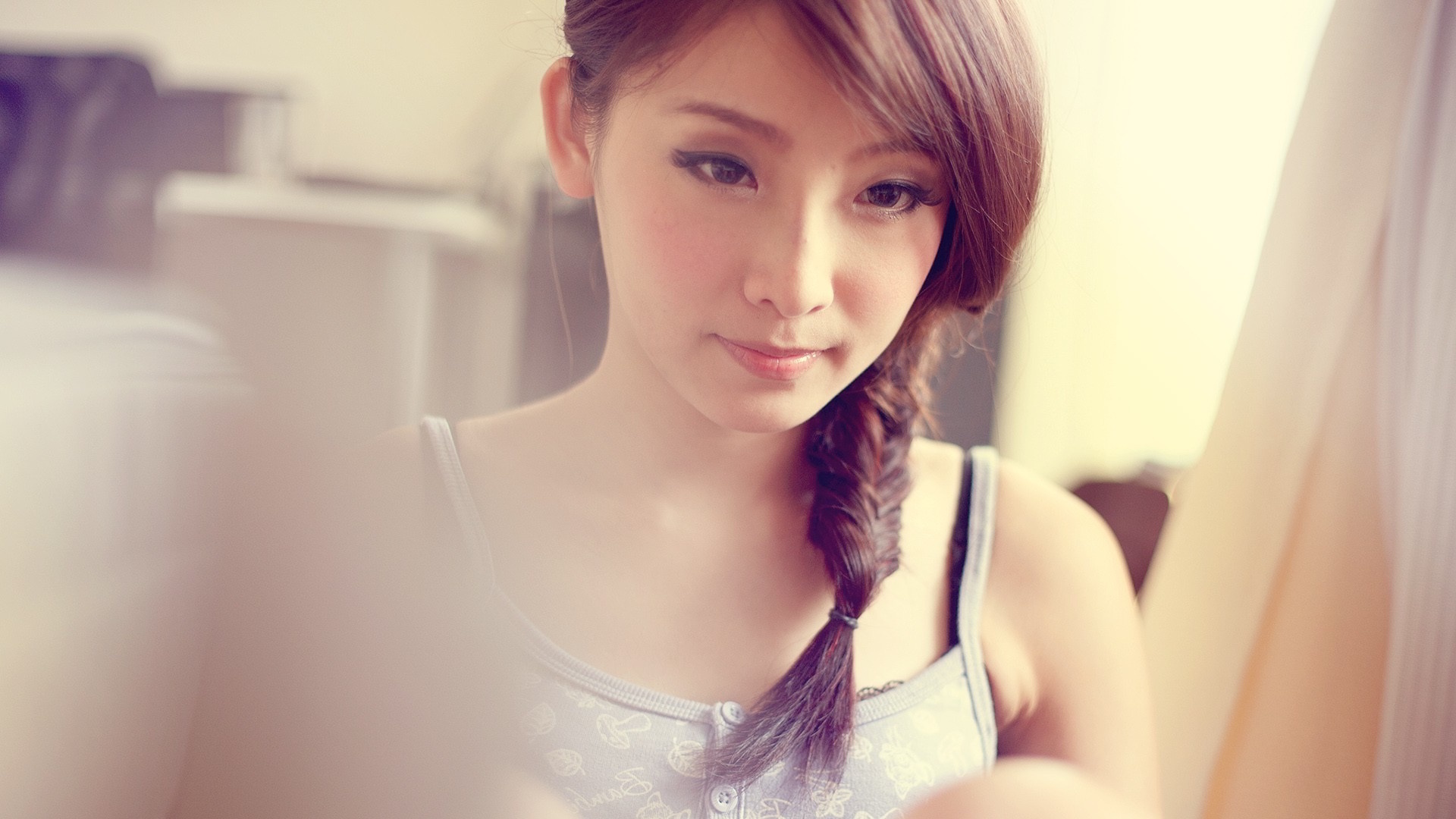 Asian cute girl Wallpaper