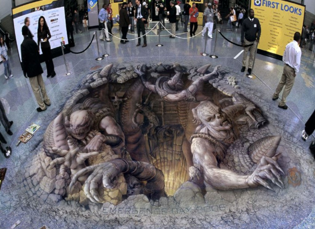 Optical Illusions Created By Street Chalk Artists Web Design