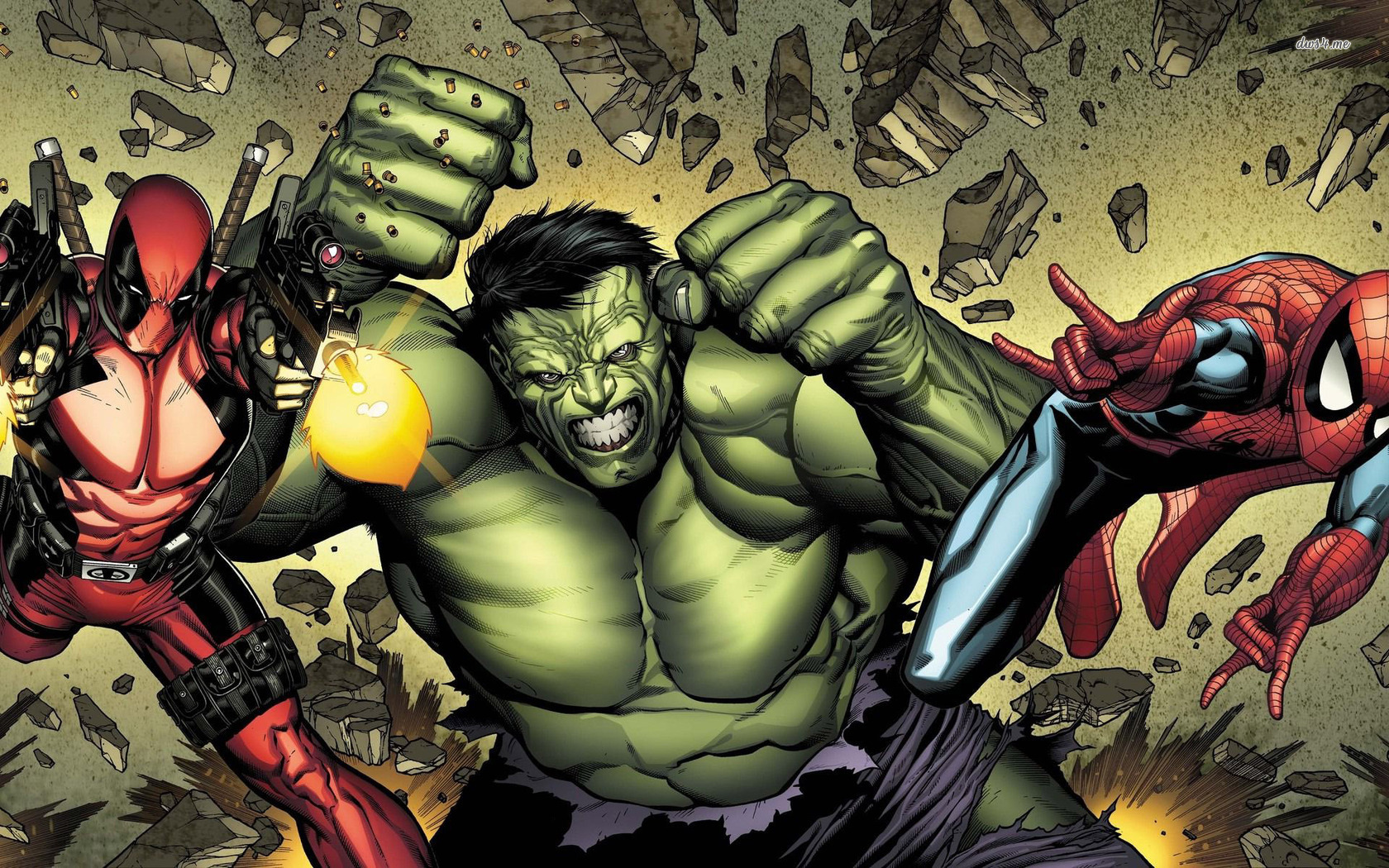 Hulk Spider Man And Deadpool Wallpaper Ic