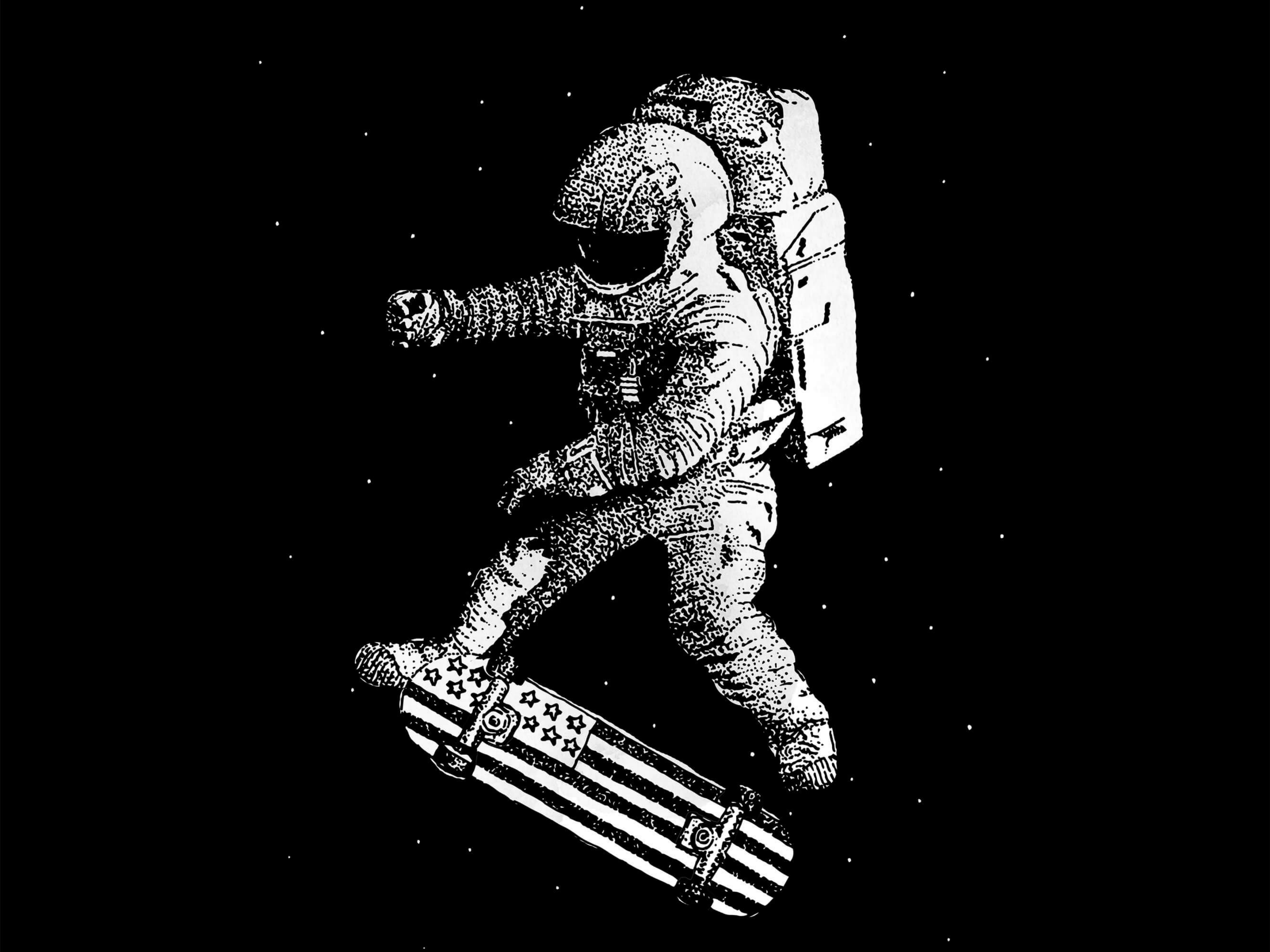 Kickflip In Space Wallpaper