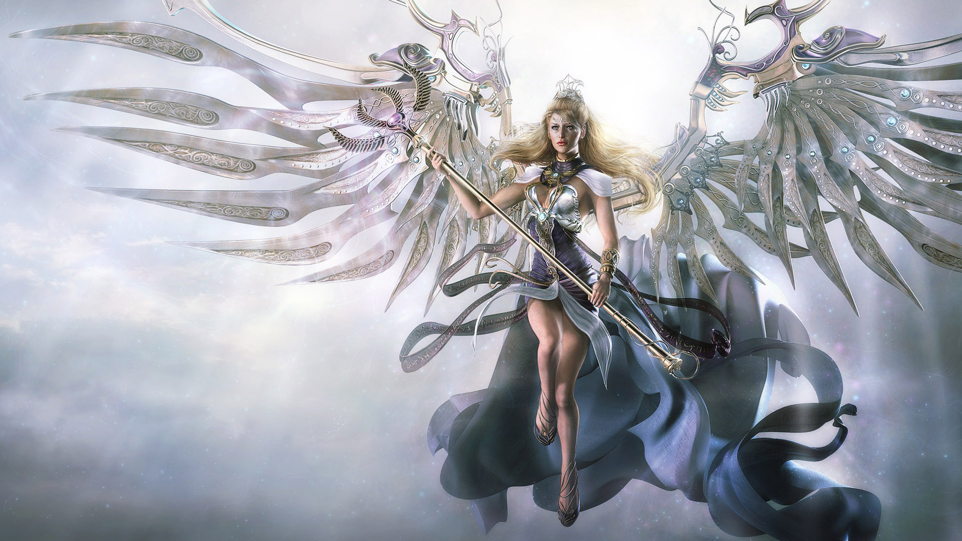 fantasy wallpapers wallpaper blowing angel punishment