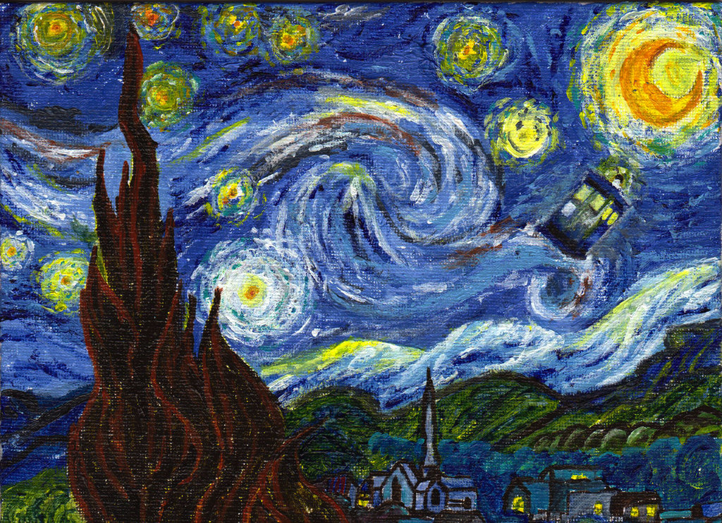 50+] Doctor Who Starry Night Wallpaper
