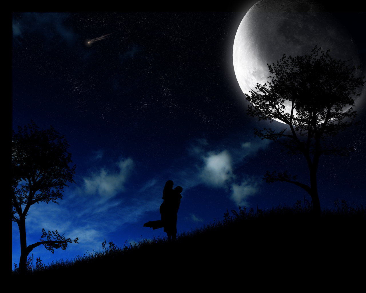 Abstract Night Moon HD Wallpaper Prime