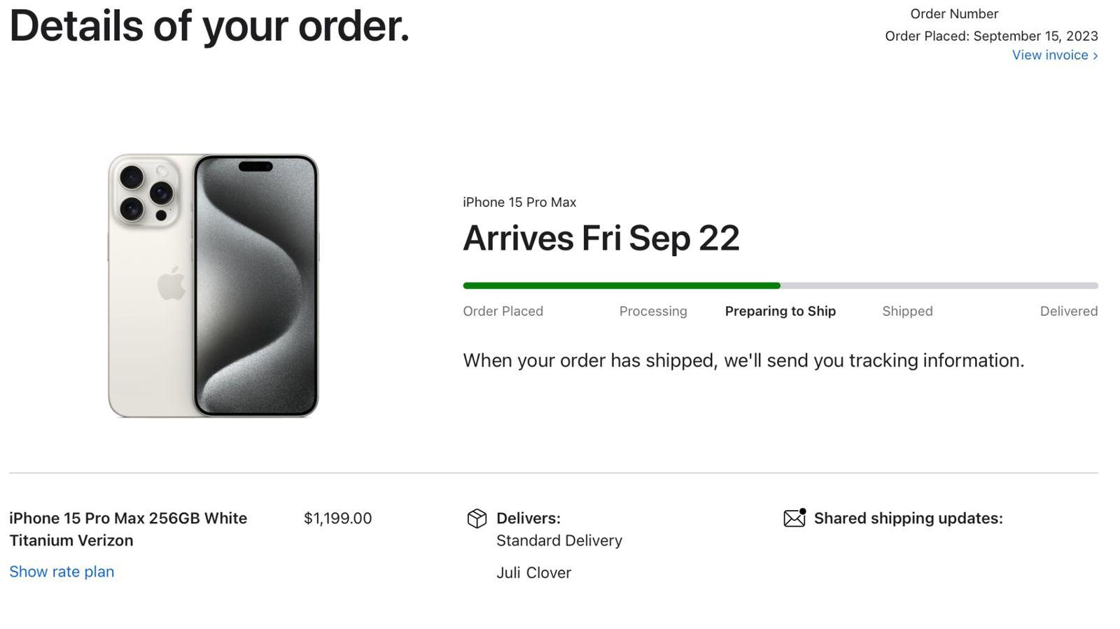 Some iPhone And Pro Pre Orders Now Preparing To Ship