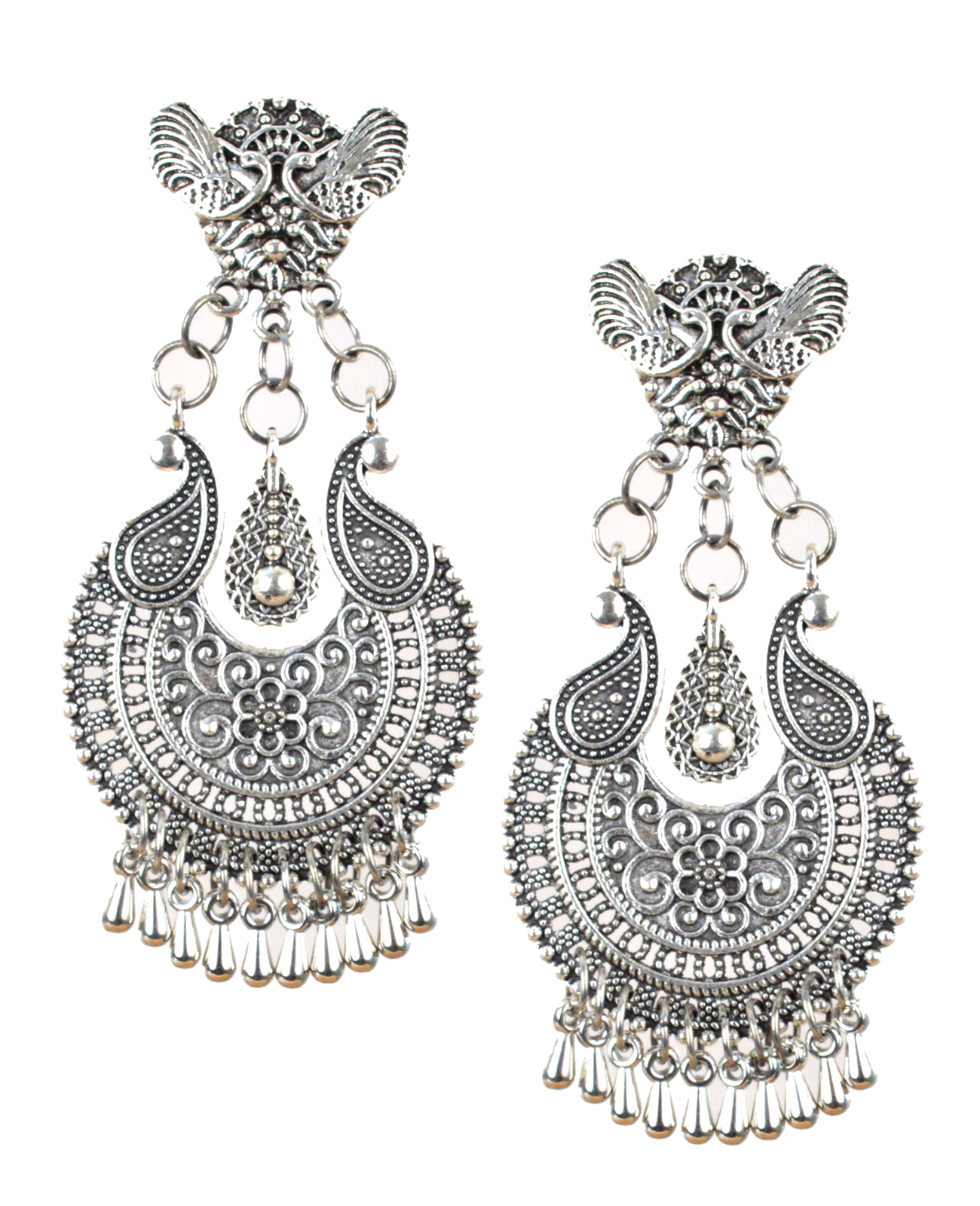 Oxidised Silver Fashion Earrings For Women Design Nisuj