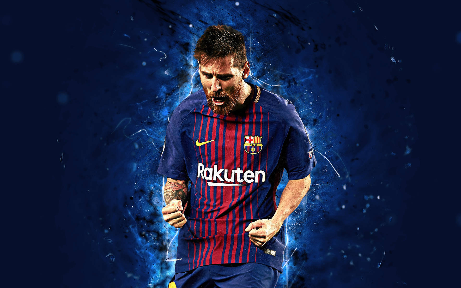 Lionel Messi Celebrating Goal Wallpaper