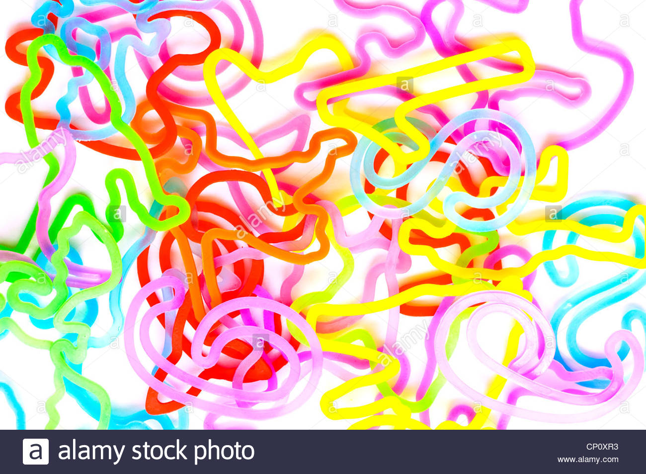 Collection Of Silly Bandz Colored Rubber Silicone Bands With