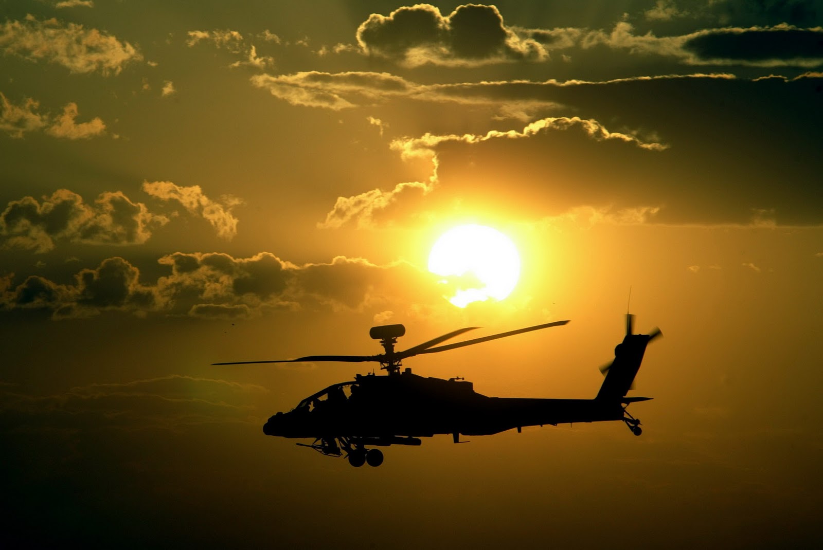 Apache Helicopters Sunset HD Wallpapers Download Wallpapers in HD 1600x1070