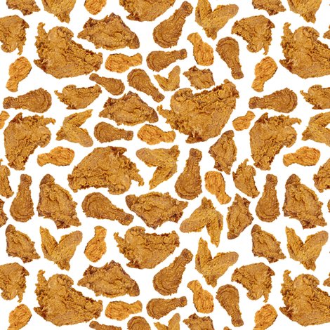 Fried Chicken Fabric Sufficiency Spoonflower
