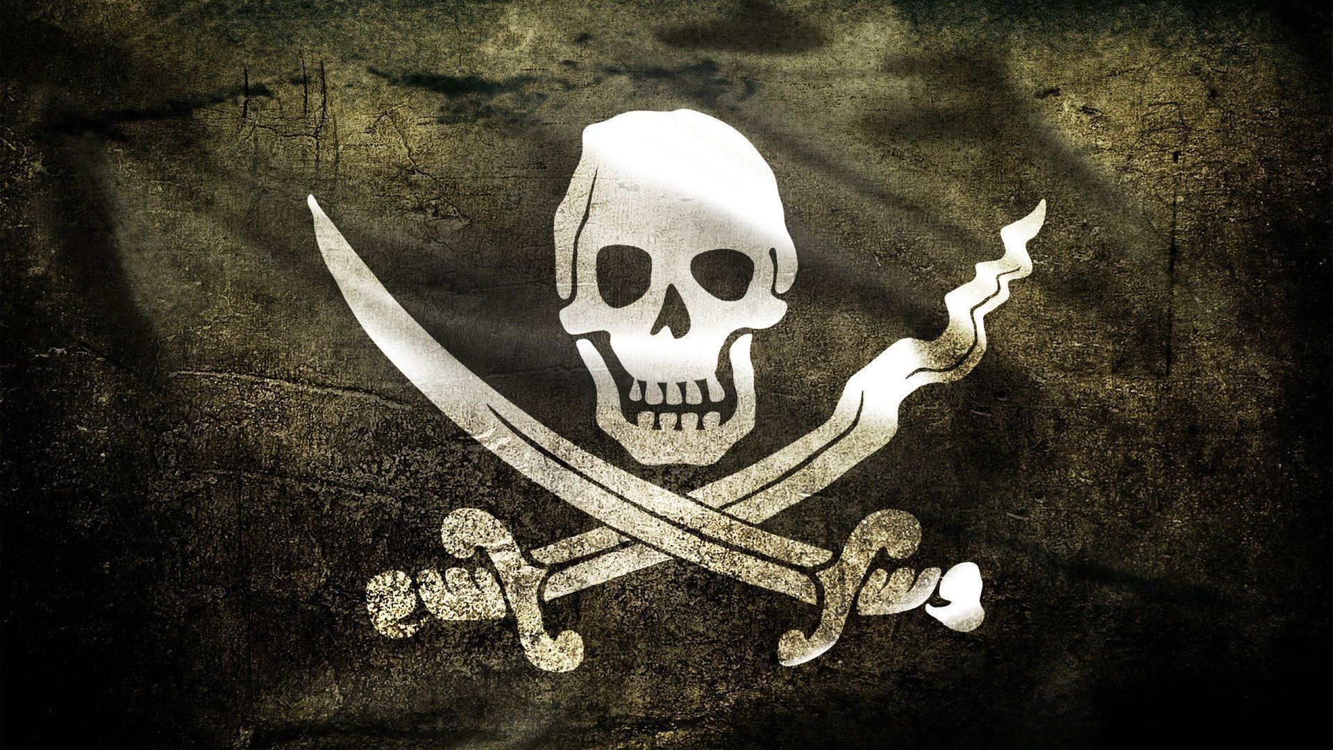 Skulls Pirates Wallpaper Flags Swords