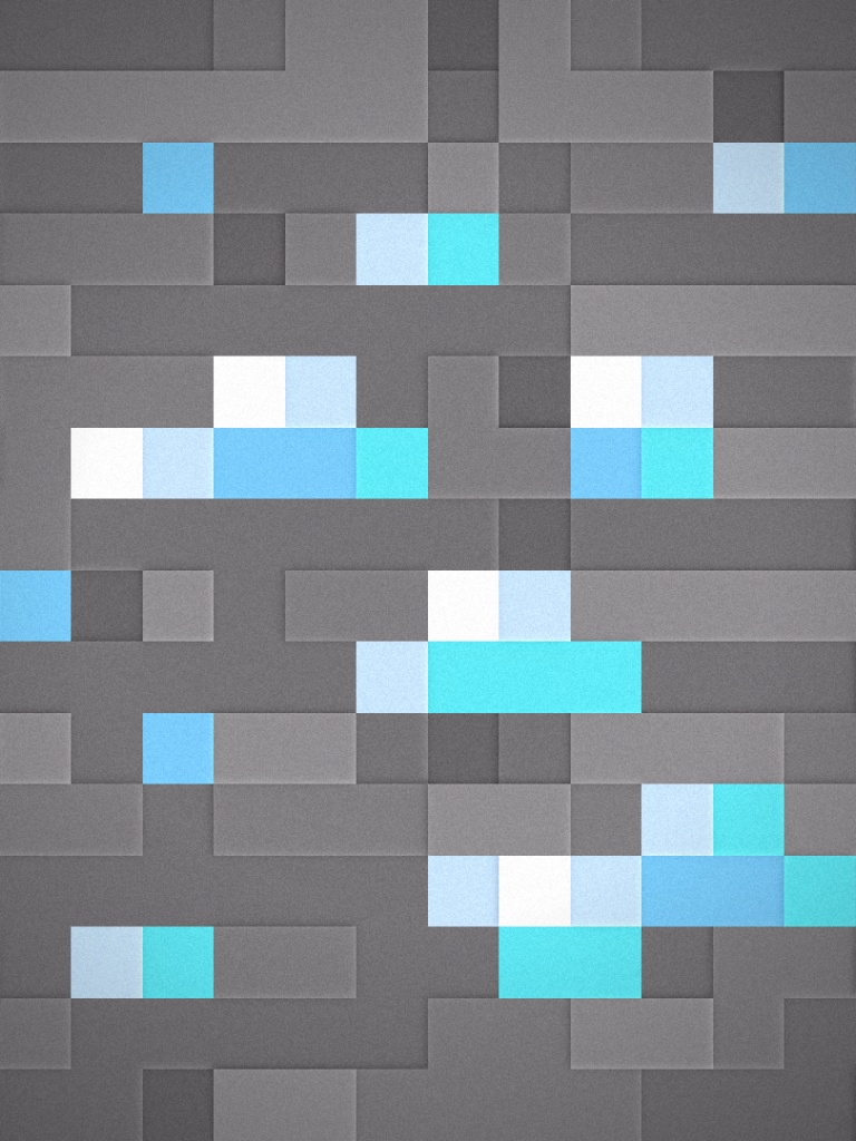 768x1024 Minecraft Diamonds Ipad mini wallpaper