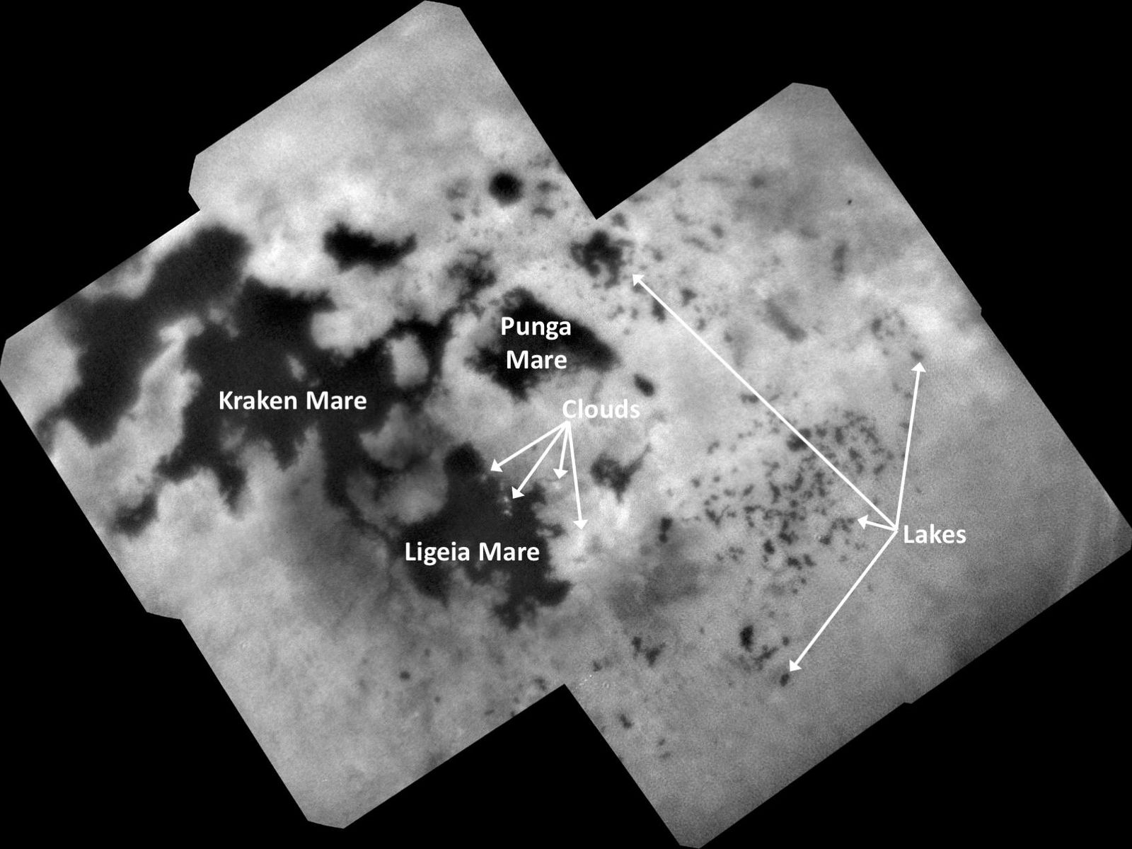 Space Image Titan Lakes