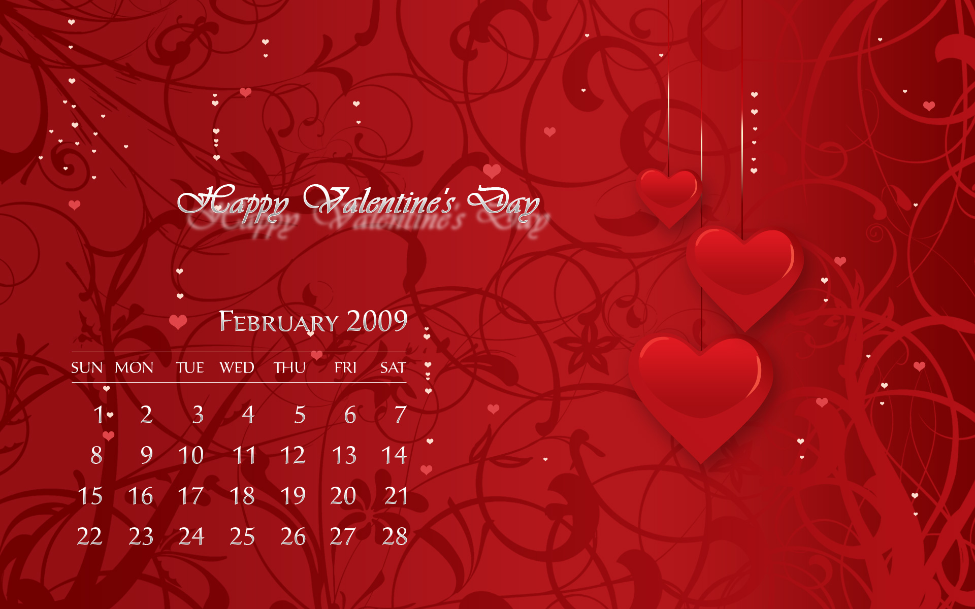 Romantic February Calendar Wallpaper Photoshop Tutorials