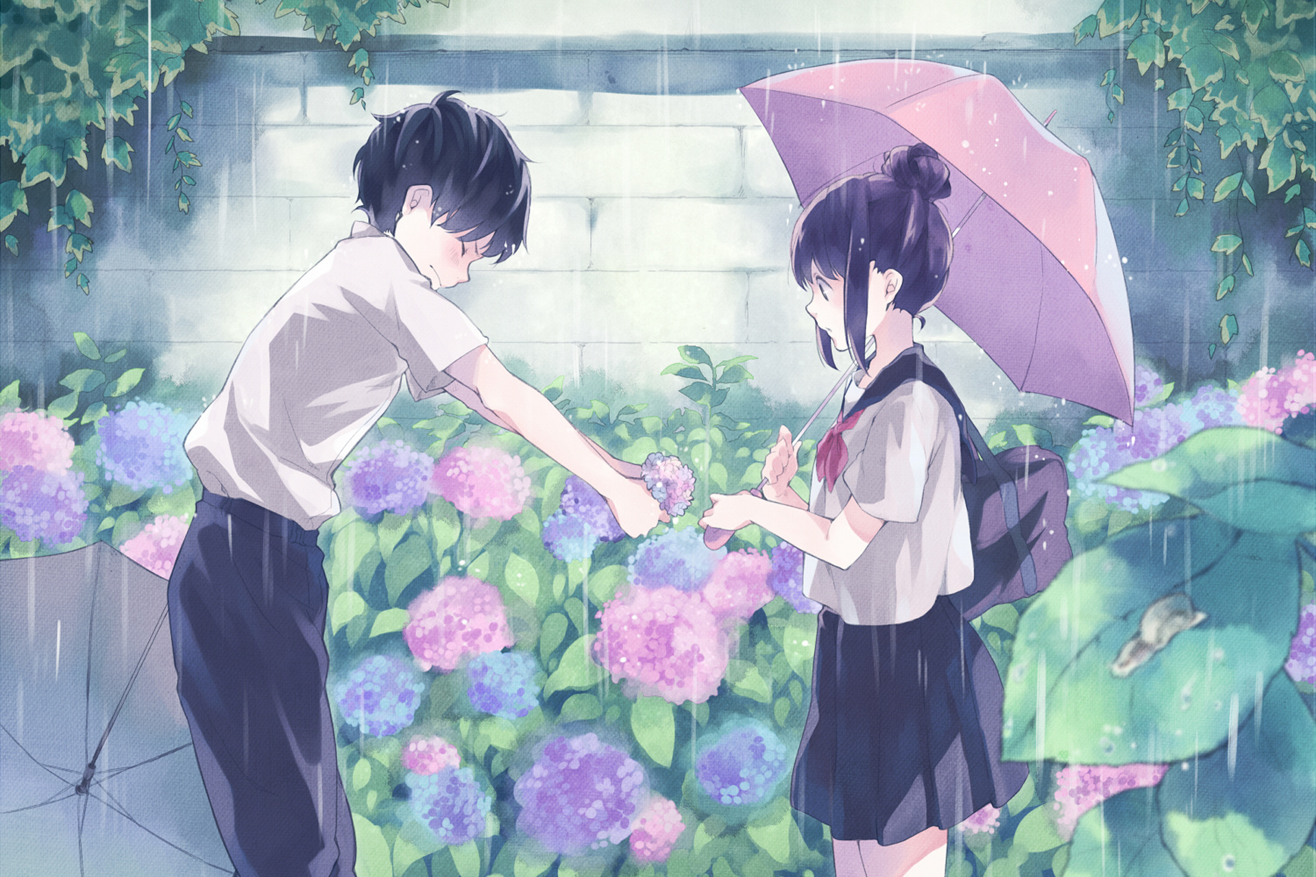 Beautiful Anime Couple Wallpaper HD Image One