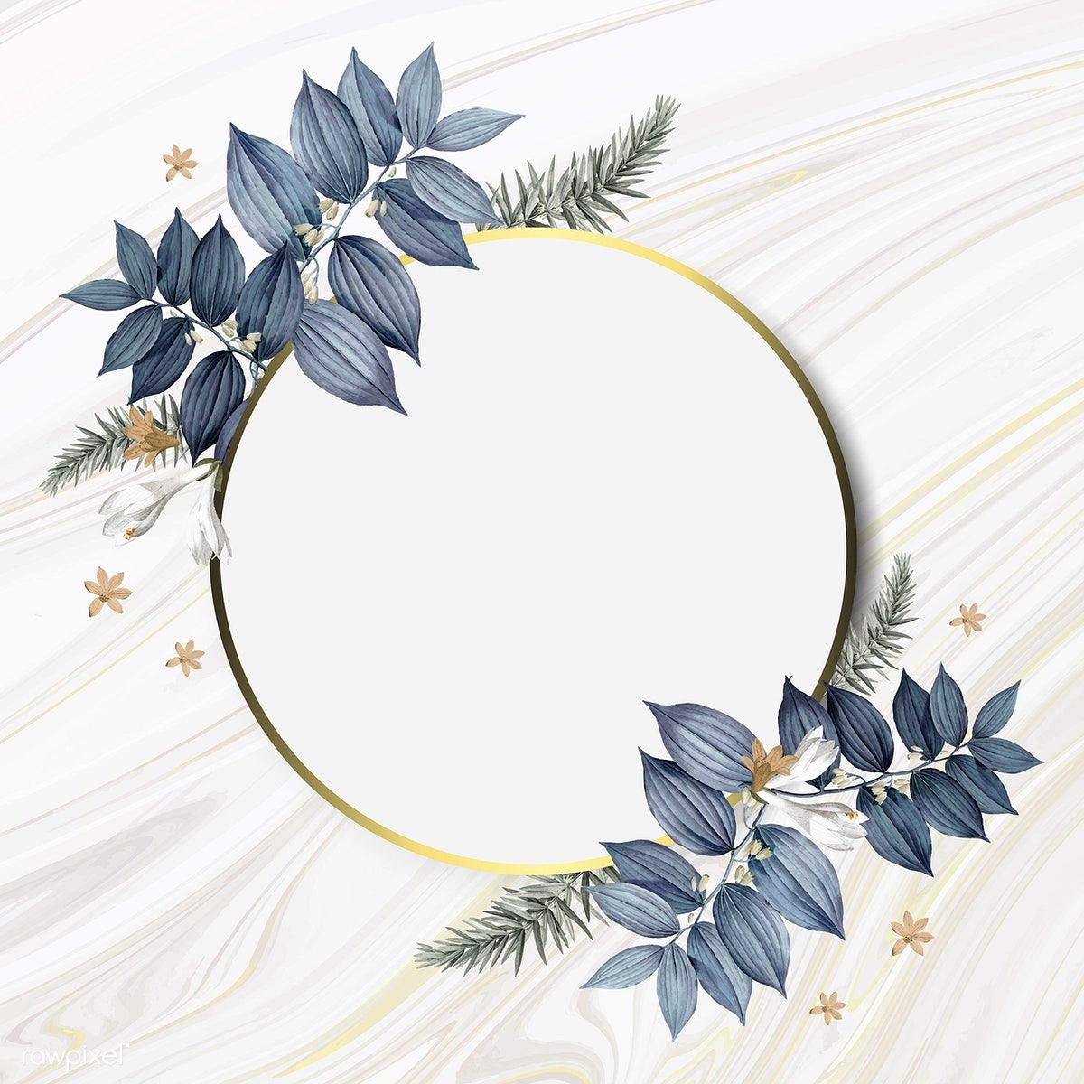Luxurious Floral Wedding Frame Vector Wallpaper