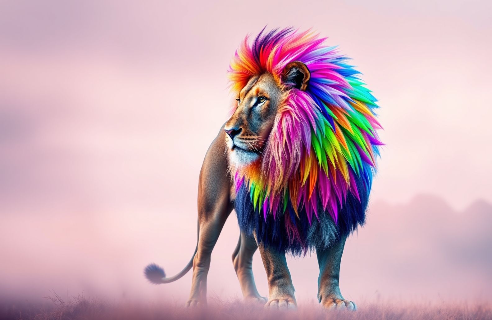 Rainbow Lion Wallpaper