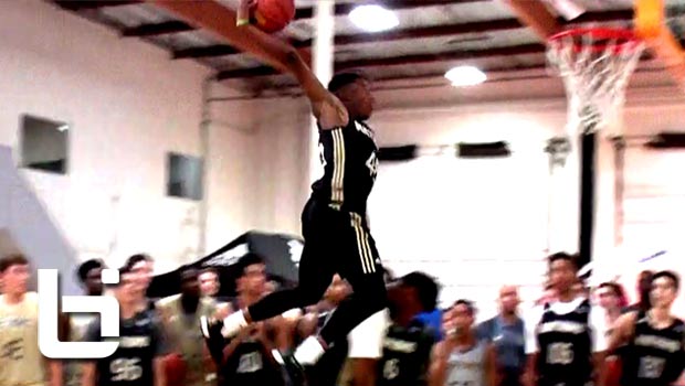 Dennis Smith Easily Dunks Over Player At Adidas Nations